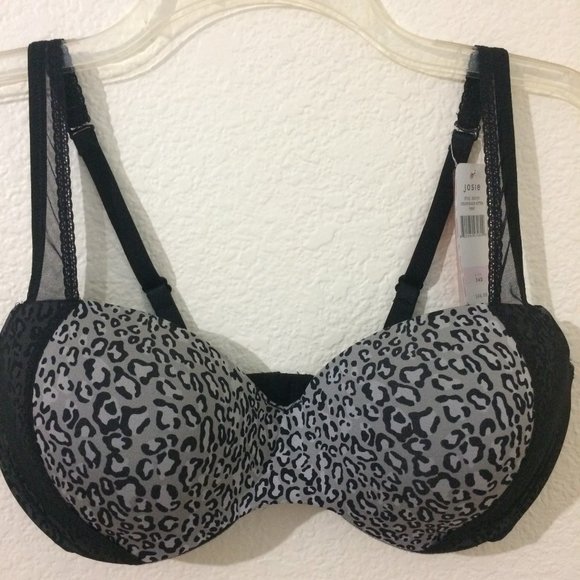 Natori Other - Josie Natori 34D Bra Kitten Print Black NWT
